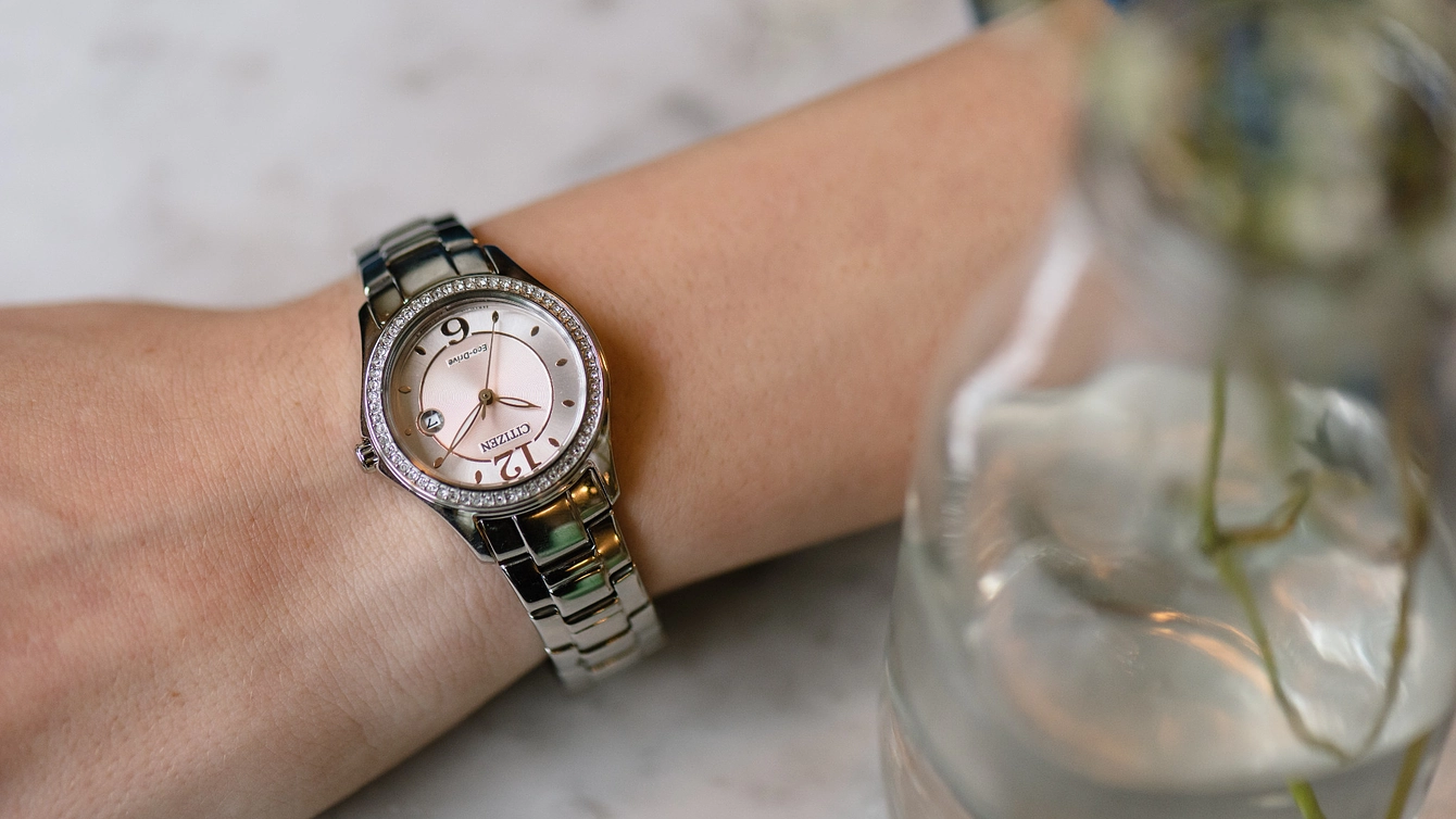 Silhouette Crystal - Ladies Eco-Drive FE1140-86X Pink Watch Silhouette Crystal - Ladies Eco-Drive FE1140-86X Pink Watch